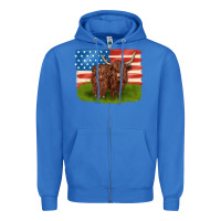 True Royal American cows Zipper Hoodie - MaliasSmallBusiness