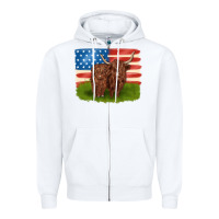 White American cows Zipper Hoodie - MaliasSmallBusiness