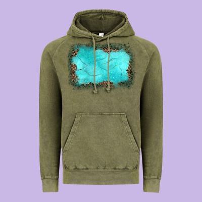 Gemstone Leopard Background Vintage Hoodie Designed By Jahusdesignshop