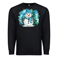 Black winter snowman Premium Sweatshirt - MaliasSmallBusiness