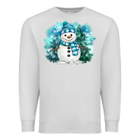 Dove Grey winter snowman Premium Sweatshirt - MaliasSmallBusiness