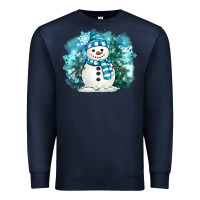 Navy winter snowman Premium Sweatshirt - MaliasSmallBusiness