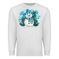 Oatmeal Heather winter snowman Premium Sweatshirt - MaliasSmallBusiness