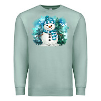 Seafoam winter snowman Premium Sweatshirt - MaliasSmallBusiness