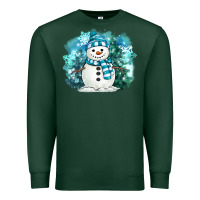 Sports Green winter snowman Premium Sweatshirt - MaliasSmallBusiness