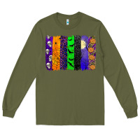 Army Green halloween brush stroke Long Sleeve Tee - JahusDesignShop