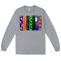 Heather Grey halloween brush stroke Long Sleeve Tee - JahusDesignShop
