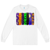 White halloween brush stroke Long Sleeve Tee - JahusDesignShop
