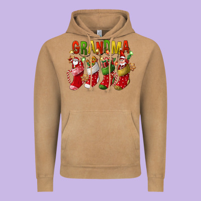 Christmas Grandma Vintage Hoodie Designed By Fadigitalartstudio