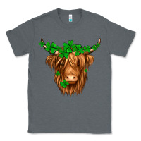 Charcoal Heather St. Patrick’s Day Long Hair Shaggy Cow Classic Tee - Jasminsmagicworld