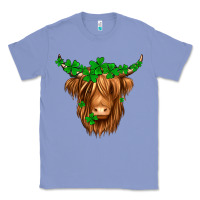 Colony Blue St. Patrick’s Day Long Hair Shaggy Cow Classic Tee - Jasminsmagicworld