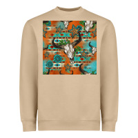 Mushroom western bull skull seamless pattern Heavyweight Sweatshirt - HRA Design Shop