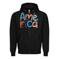 Black america Zipper Hoodie - MaliasSmallBusiness