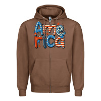 Chestnut america Zipper Hoodie - MaliasSmallBusiness