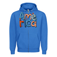 True Royal america Zipper Hoodie - MaliasSmallBusiness