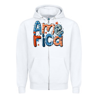 White america Zipper Hoodie - MaliasSmallBusiness