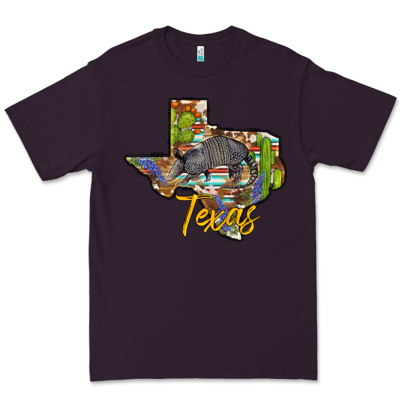 Texas Map Armadillo Premium Tee by BarkalooDesign | Teevron