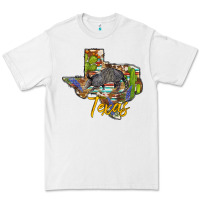 White texas map armadillo Premium Tee - BarkalooDesign