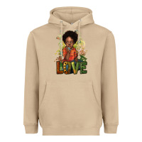 Black Afro Boy Love Heavyweight Hoodie | Teevron