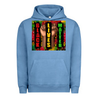 Pigment Pebble Blue black lives matter juneteenth Urban Hoodie - TumblerDesignByShophia