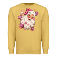 Antique Gold pink christmas santa claus Premium Sweatshirt - MaliasSmallBusiness