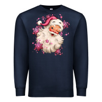 Navy pink christmas santa claus Premium Sweatshirt - MaliasSmallBusiness