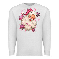 Oatmeal Heather pink christmas santa claus Premium Sweatshirt - MaliasSmallBusiness