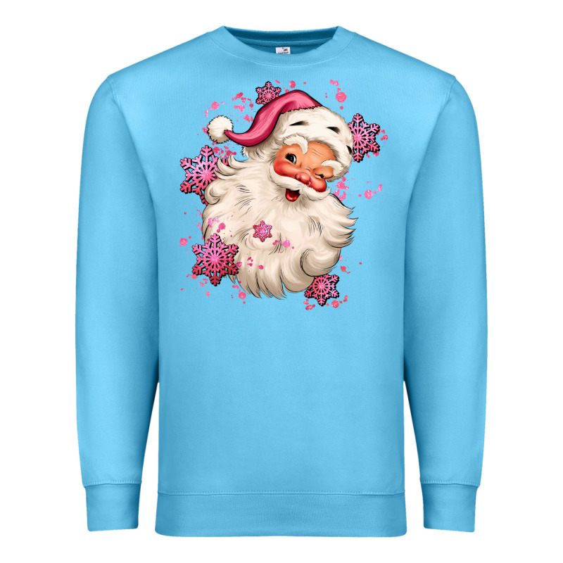 Pink Christmas Santa Claus Premium Sweatshirt by MaliasSmallBusiness | Teevron