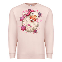 Pale Pink pink christmas santa claus Premium Sweatshirt - MaliasSmallBusiness