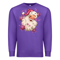 Purple pink christmas santa claus Premium Sweatshirt - MaliasSmallBusiness