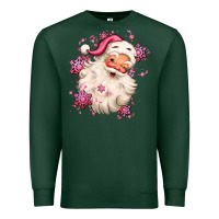 Sports Green pink christmas santa claus Premium Sweatshirt - MaliasSmallBusiness