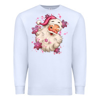 White pink christmas santa claus Premium Sweatshirt - MaliasSmallBusiness