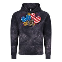 Cloud Black American Flag heart Vintage Hoodie - CowGirlArtShop