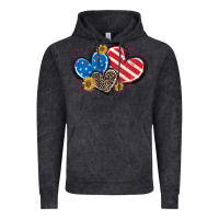 Vintage Black American Flag heart Vintage Hoodie - CowGirlArtShop