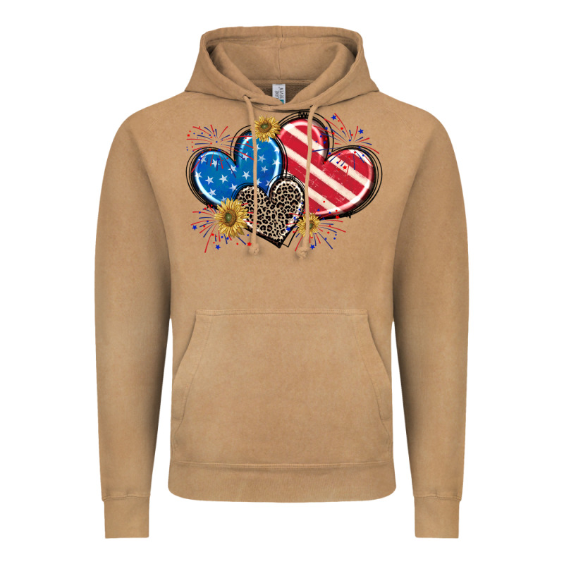 American Flag Heart Vintage Hoodie by CowGirlArtShop | Teevron