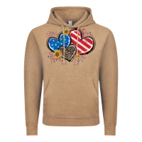 Vintage Coffee American Flag heart Vintage Hoodie - CowGirlArtShop