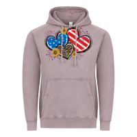 Vintage Zinc American Flag heart Vintage Hoodie - CowGirlArtShop