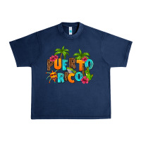 Navy puerto rico Urban Heavy Tee - AdoDesignShop