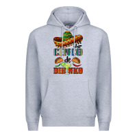 Heather Grey cinco de dirinko sombrero Premium Hoodie - BarkalooDesign