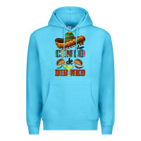 Ocean Blue cinco de dirinko sombrero Premium Hoodie - BarkalooDesign