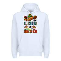 White cinco de dirinko sombrero Premium Hoodie - BarkalooDesign