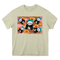 Mossy Baby panda flowers Heavy Core Tee - Artiststas