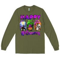 Army Green happy halloween Long Sleeve Tee - JahusDesignShop