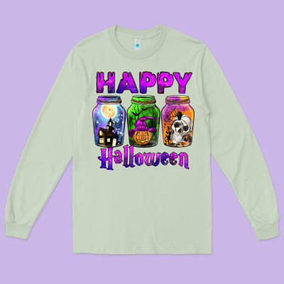 Happy Halloween Long Sleeve Tee Designed By Jahusdesignshop