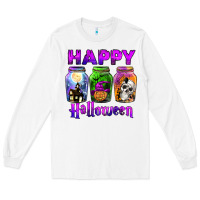 White happy halloween Long Sleeve Tee - JahusDesignShop