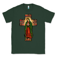 Sports Green our lady of Guadalupe cross Classic Tee - JahusDesignShop