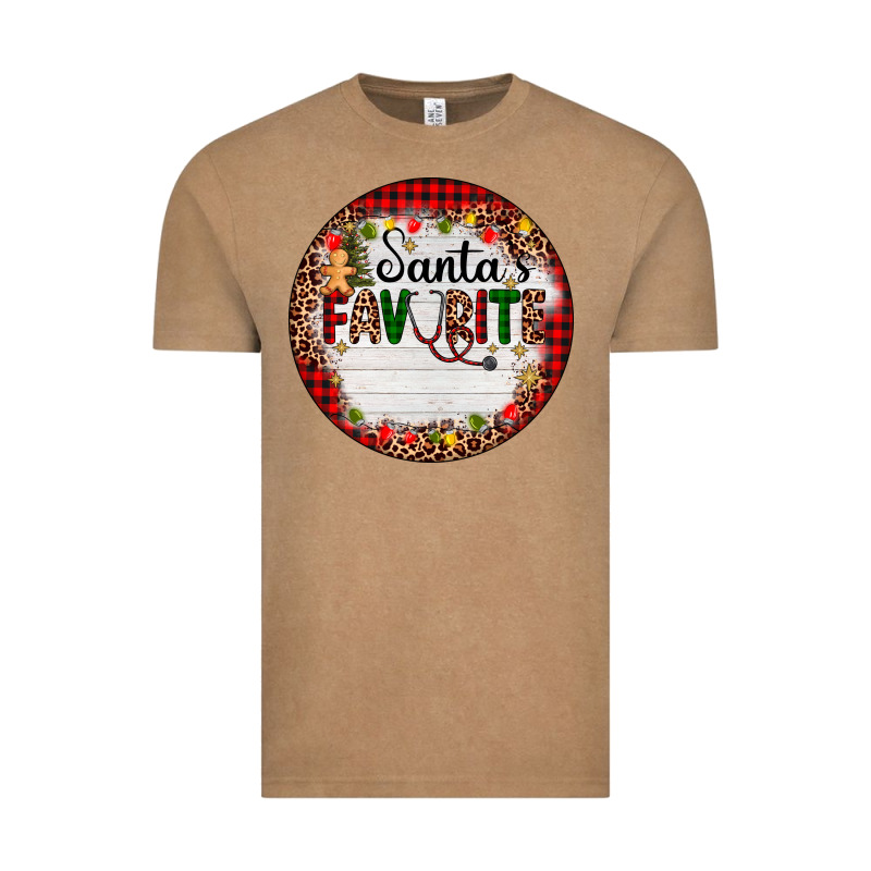 Custom Name Santas Favorite Nurse Vintage Tee by AdoDesignShop | Teevron