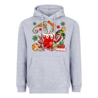Heather Grey cup of chocolate and cookies Heavyweight Hoodie - MaliasSmallBusiness