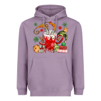 Lavender cup of chocolate and cookies Heavyweight Hoodie - MaliasSmallBusiness