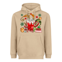 Mushroom cup of chocolate and cookies Heavyweight Hoodie - MaliasSmallBusiness